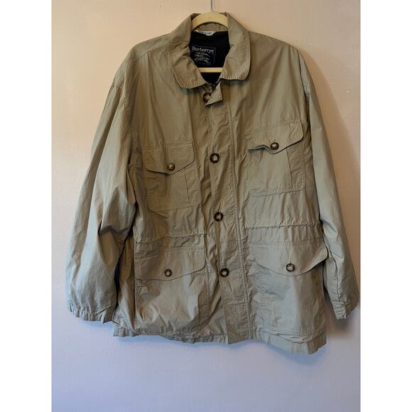 Vintage Burberrys' Field Jacket Unlined Lightweight, Size LARGE - Picture 1 of 9